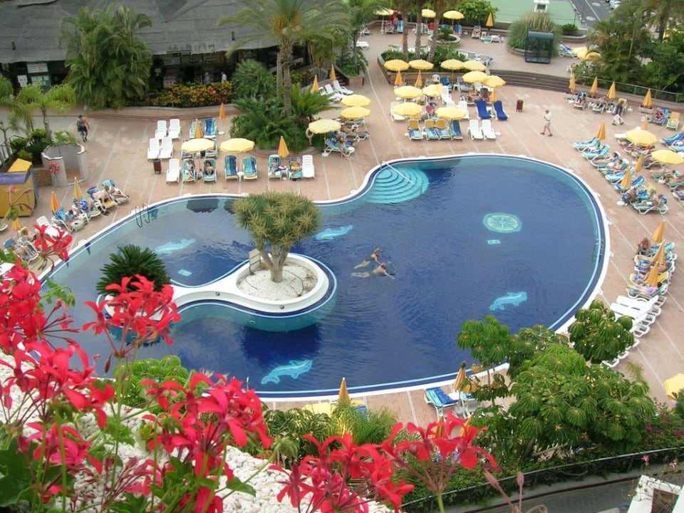 Blick auf den Pool vom Balkon des 4.Stocks Landmar Playa La Arena