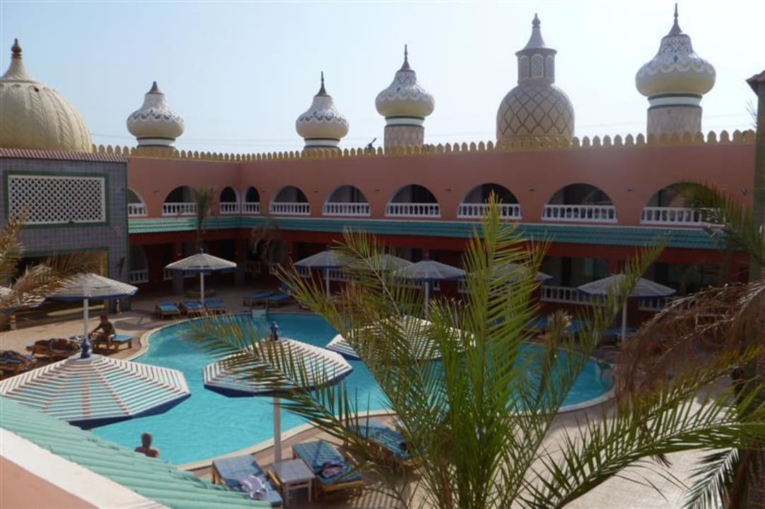 Ausblick vom Balkon Pickalbatros Alf Leila Wa Leila Resort - Neverland Hurghada