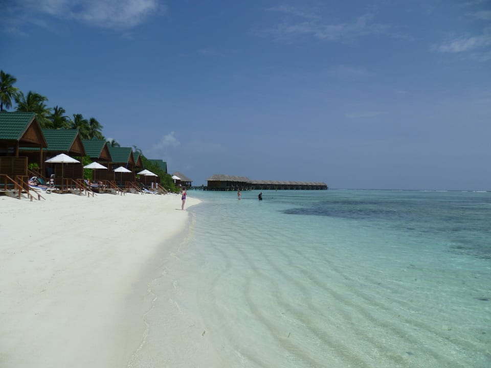 Am Strand vor der Villa Meeru Maldives Resort Island