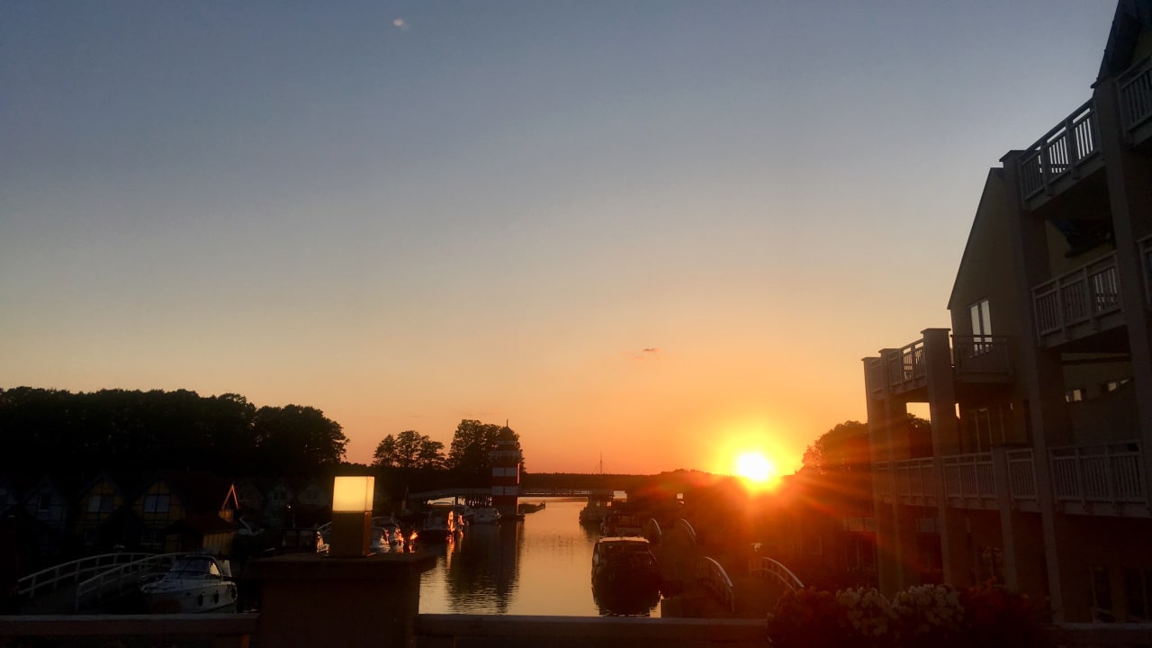 Sonnenuntergang  Precise Resort Hafendorf Rheinsberg