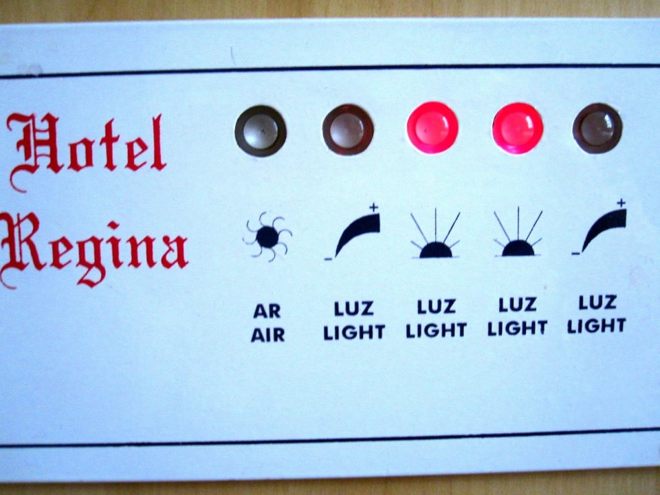 Lichtschalter mit Regelung Hotel Regina