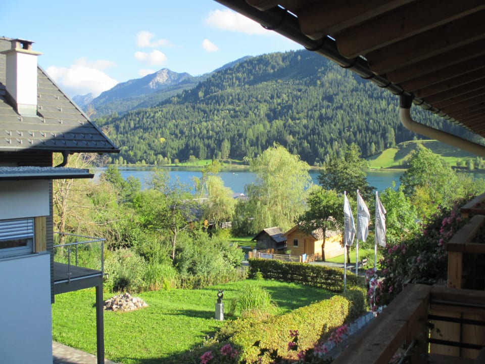 Blick aus unserem Zimmer Strandhotel am Weissensee