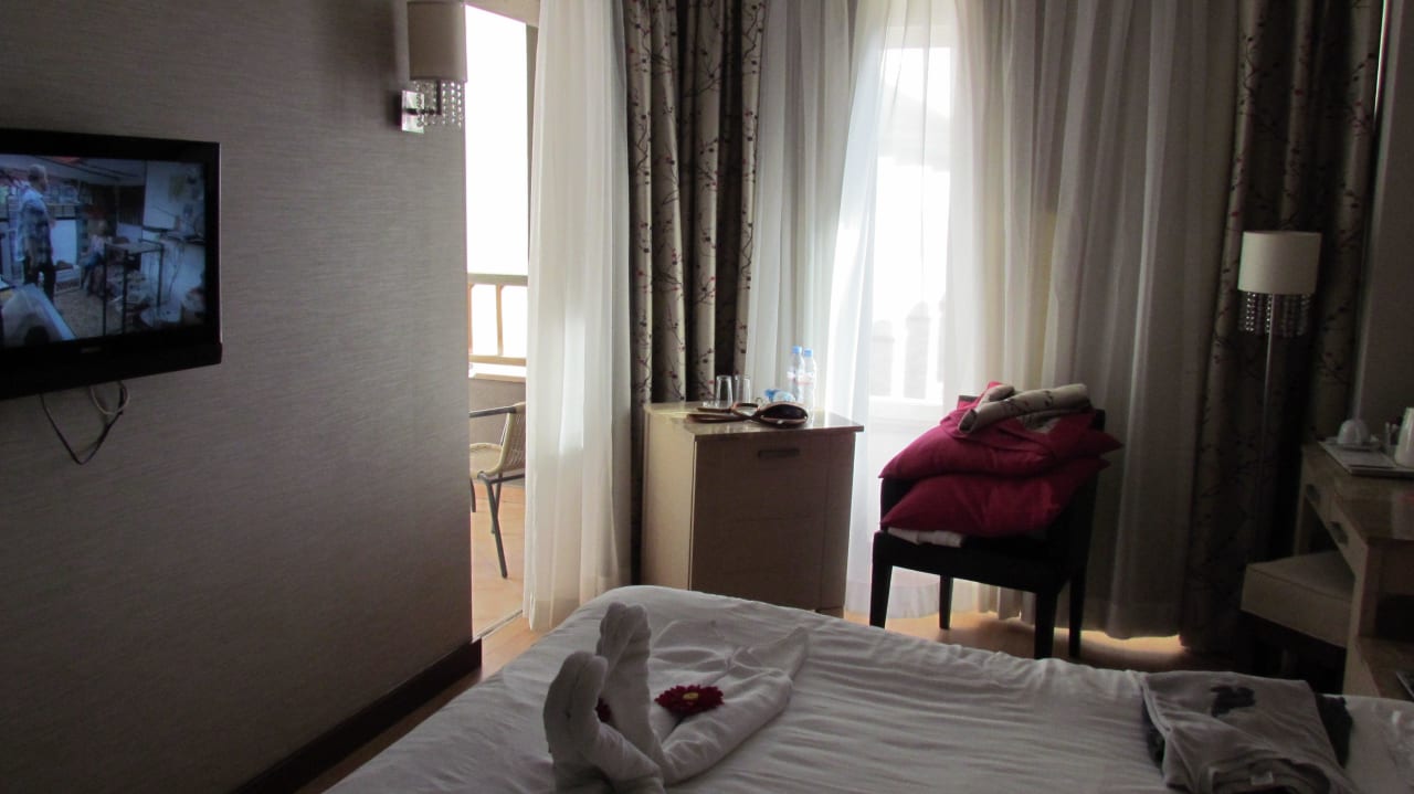 Blick zum Balkon Hotel Oleander