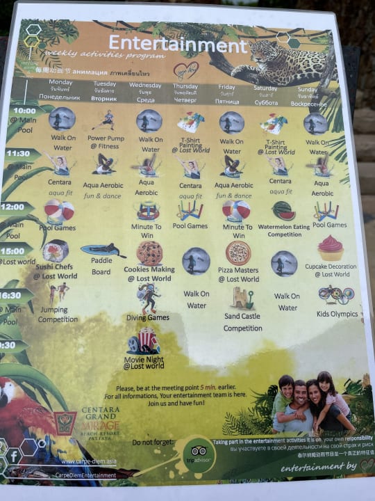 Sport & Freizeit Centara Grand Mirage Beach Resort Pattaya