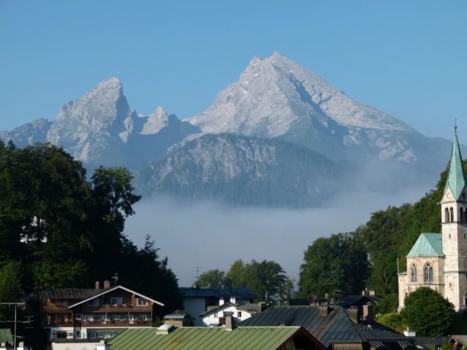 Blick von der Dachterrasse Hotel EDELWEISS Berchtesgaden