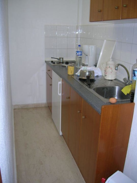 Die Küche im 4-Bettappartment Haus Despina