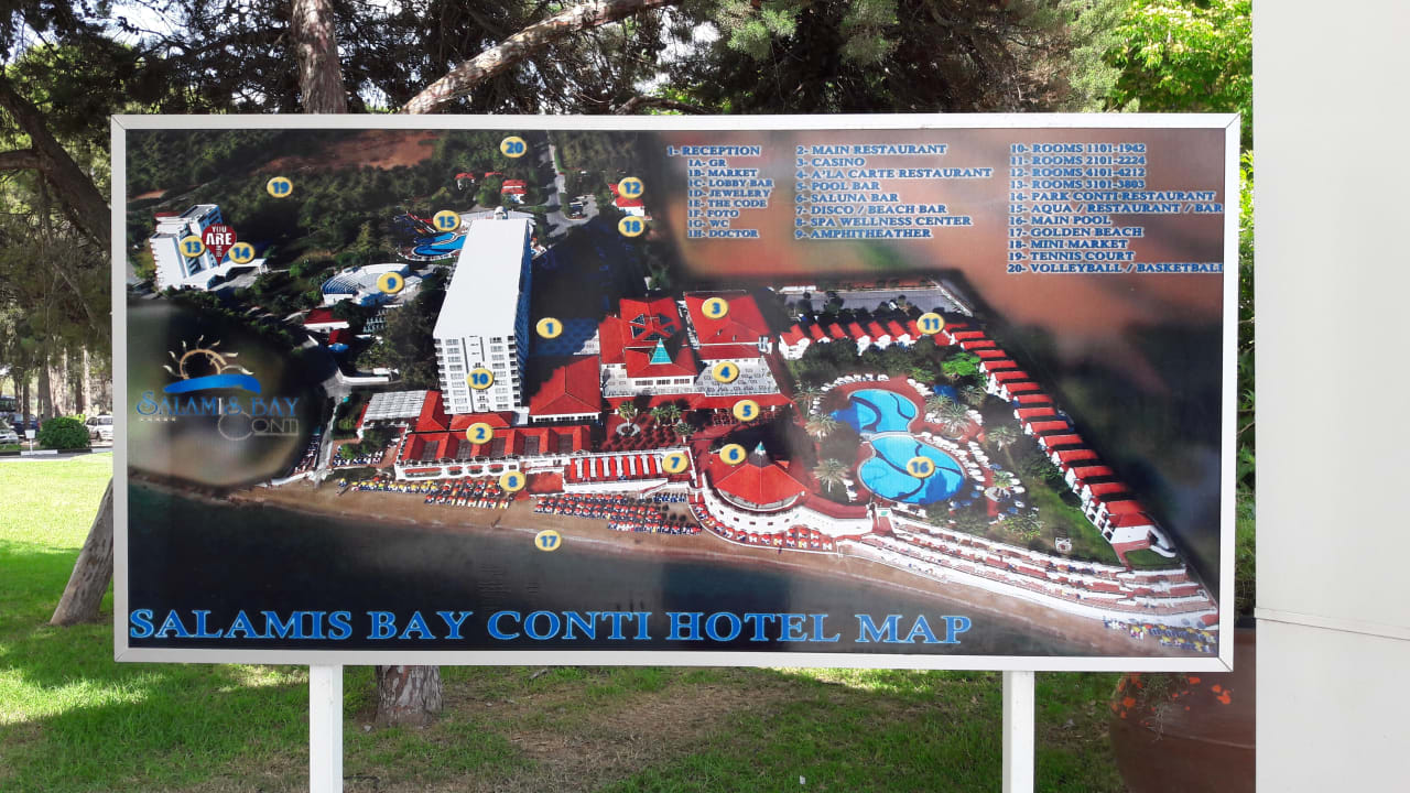 Hotelübersichtsplan Salamis Bay Conti Resort Hotel & Casino