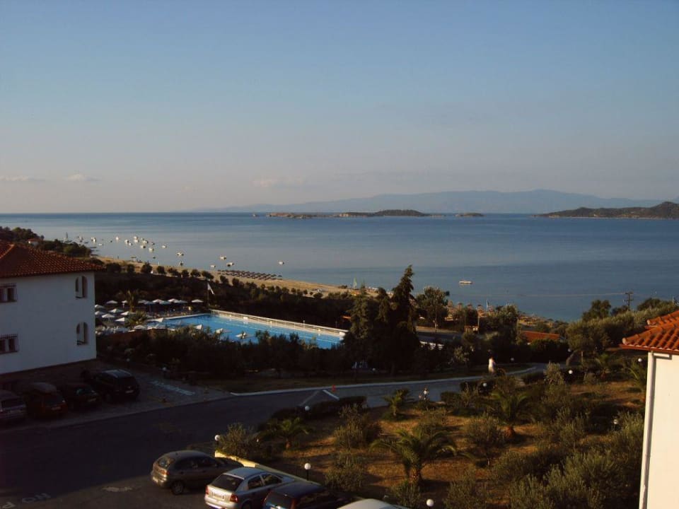 Blick vom Balkon, 611 Haus Artemis Akrathos Beach Hotel