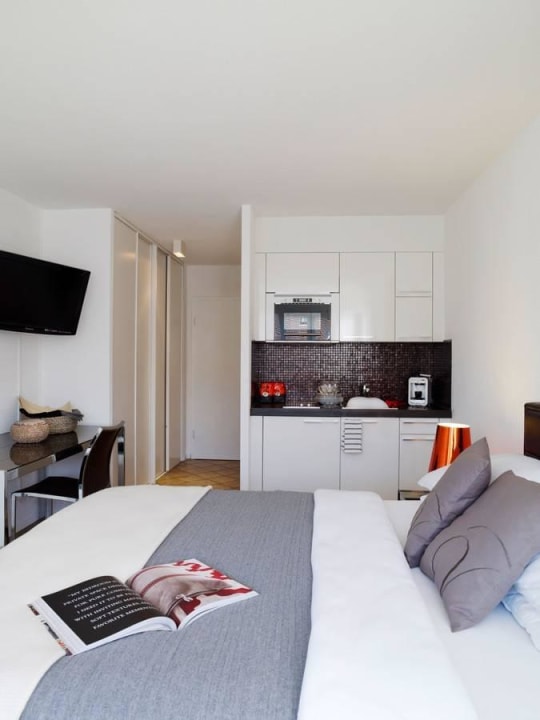 Schlafzimmer VISIONAPARTMENTS Lausanne Chemin des Epinettes