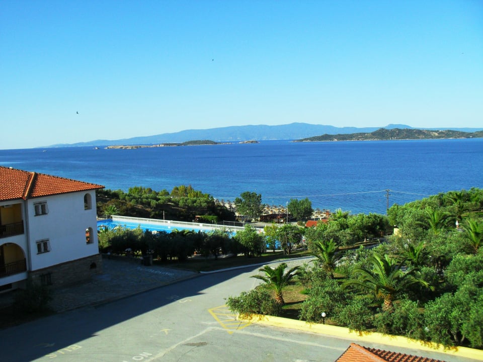 Blick vom Balkon Akrathos Beach Hotel