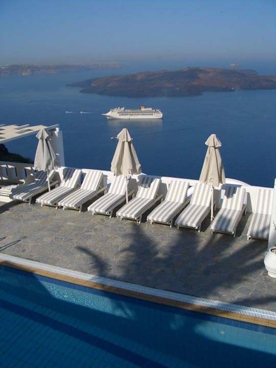 Hotelpool mit wunderbarer Aussicht Hotel Agali Houses