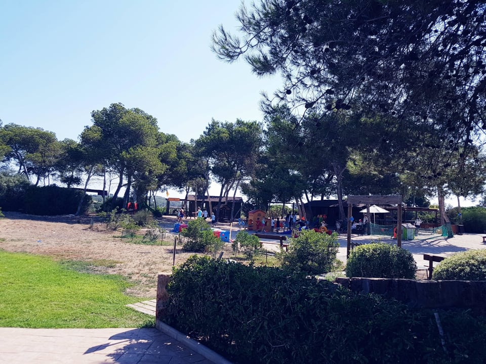 Blick vom Kinderpool zum Blaudiland Blau Colònia Sant Jordi
