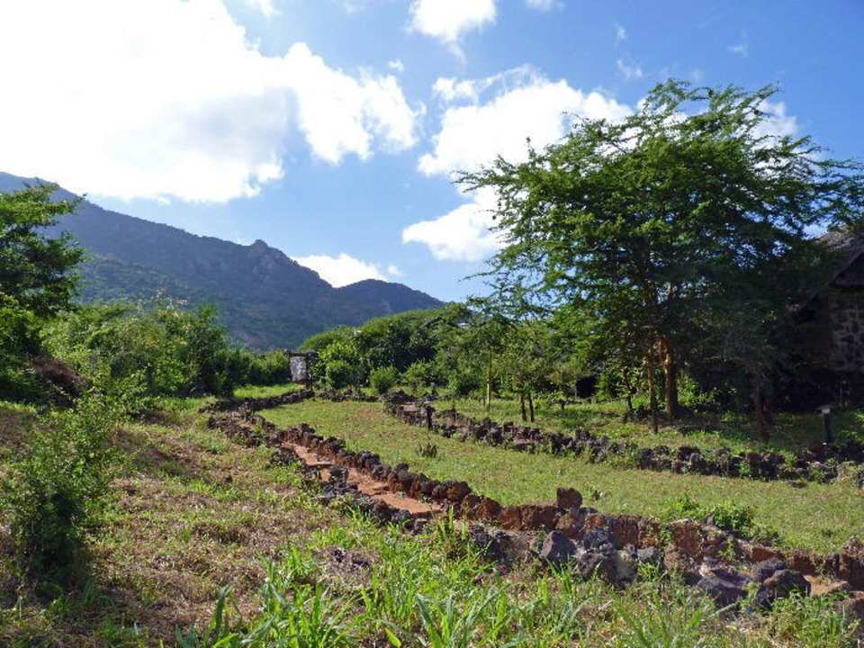 Weg zum Rockroom Rhino Valley Lodge