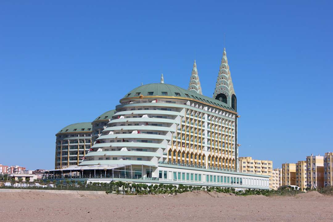 Blick vom Strand Hotel Delphin Imperial