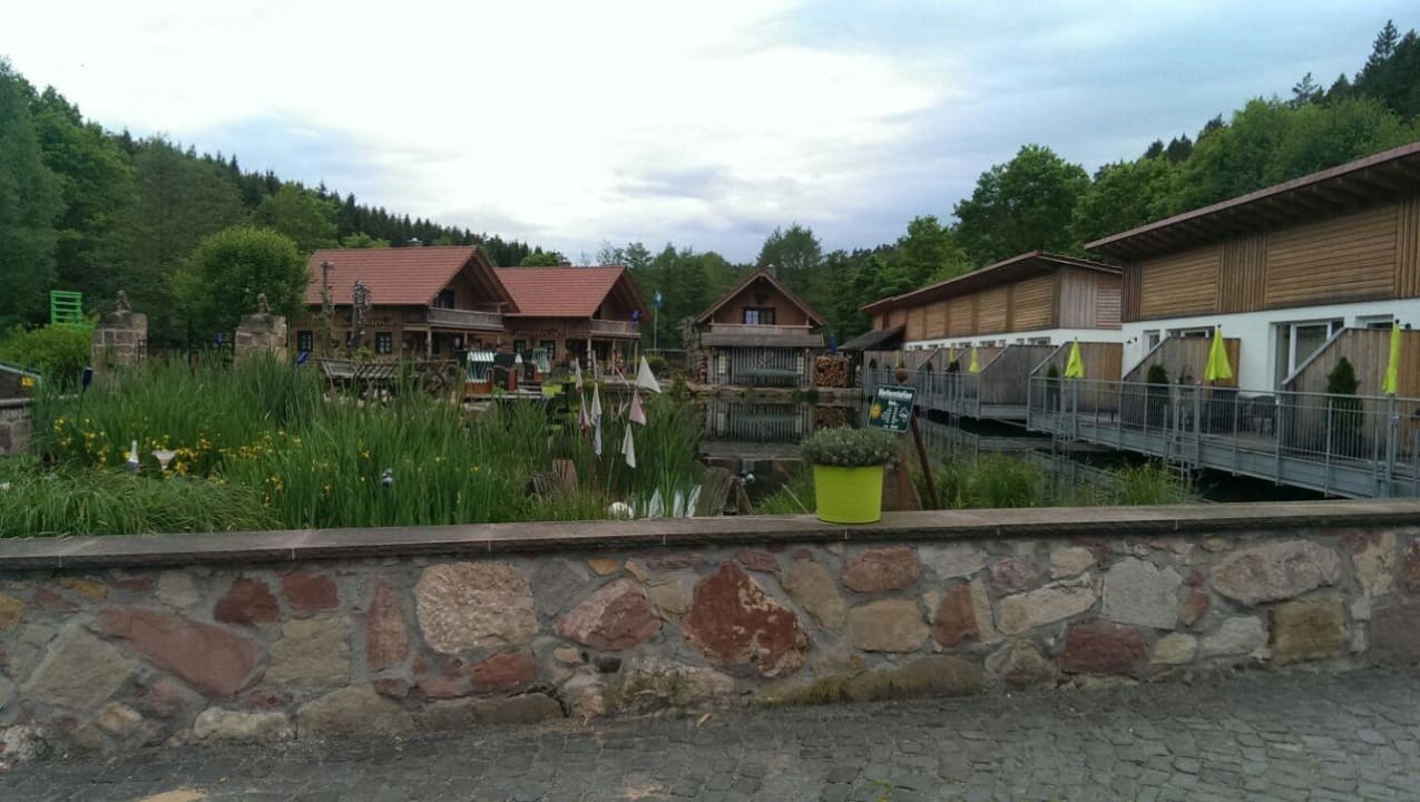 Blick auf den Badesee Landgasthof Hessenmühle