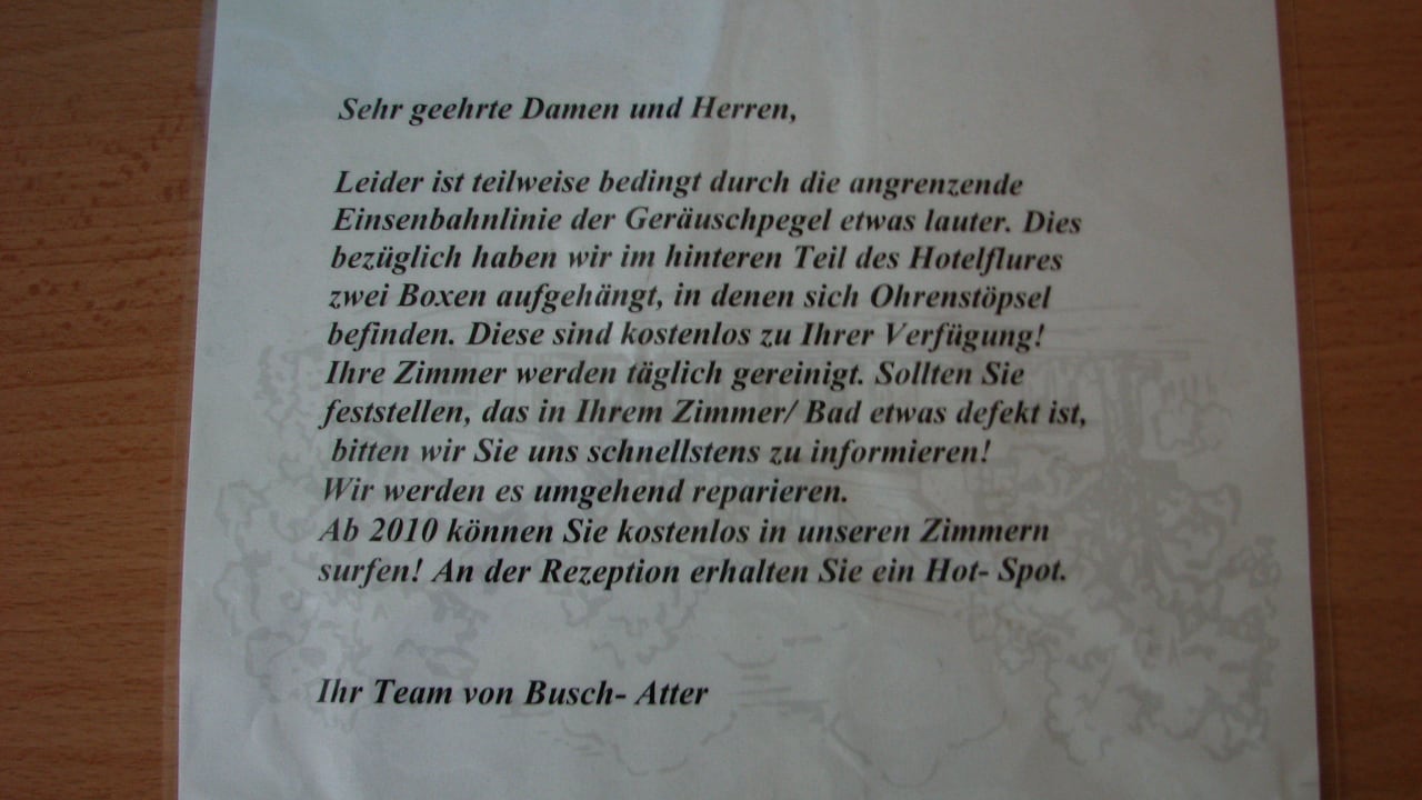 Zimmer Hotel Busch Atter