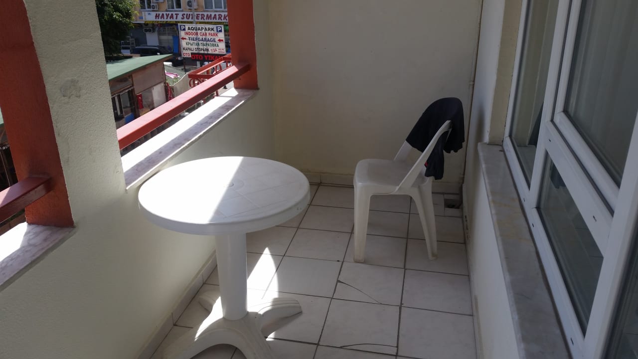 Gemütlicher Balkon  Hotel Aslan City Kleopatra