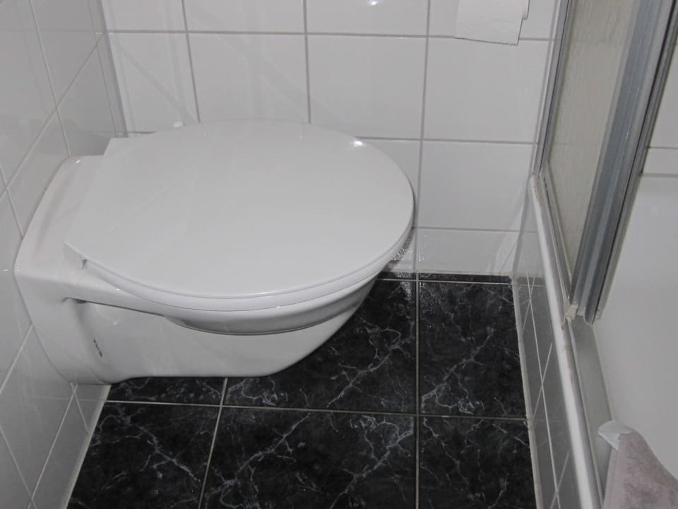 Abstand zwischen Toilette und Dusche viel zu eng Haus Wiese - Hotel Restaurant