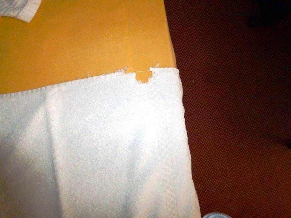 Handtuch oder Putzlappen und nicht nur einmal Semoris Hotel