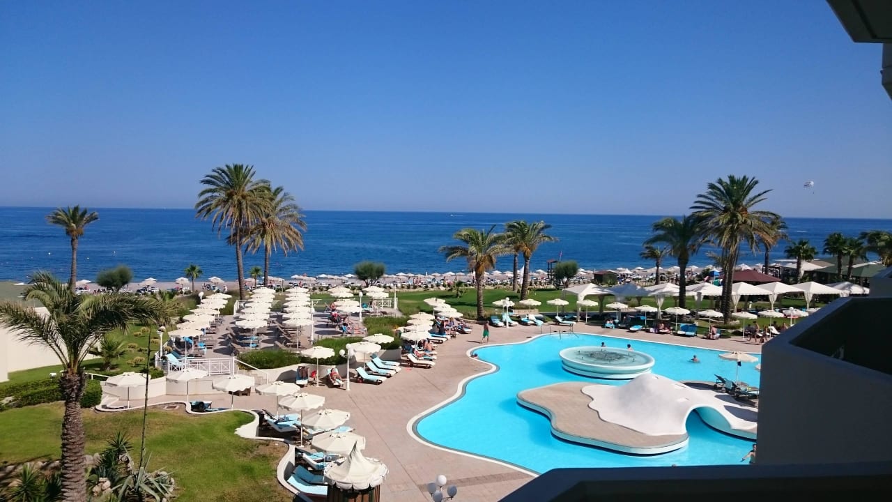 Ausblick Vom Balkon Zimm Rodos Palladium Leisure And Wellness