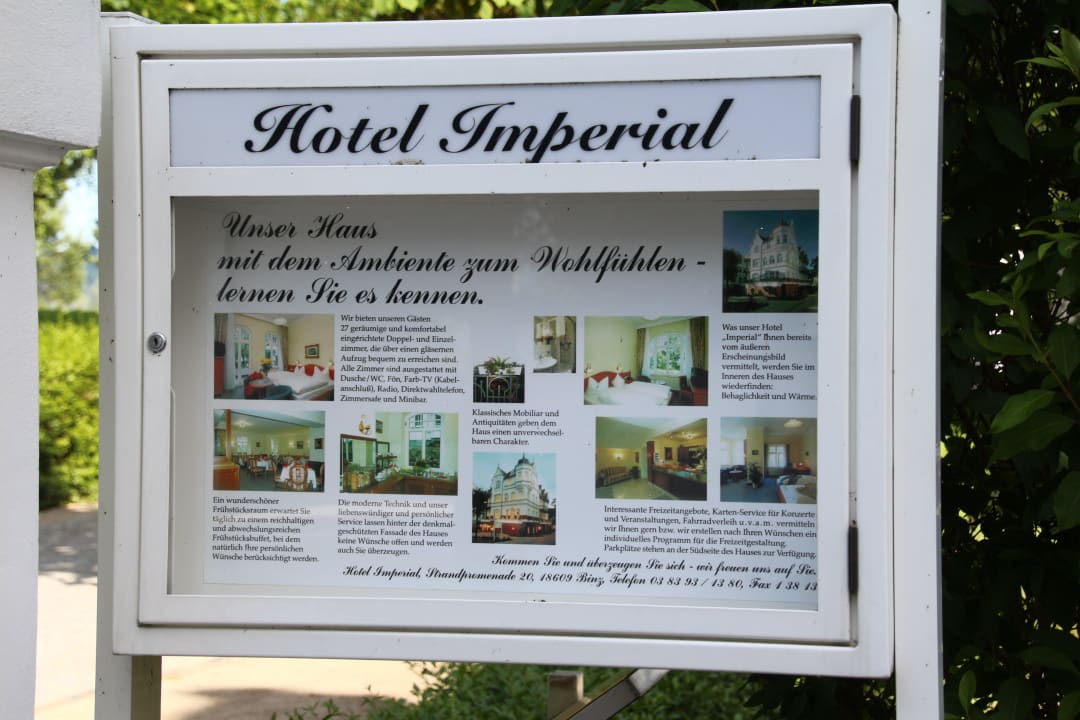 Hotelinfo an der Promenade Hotel Imperial Binz