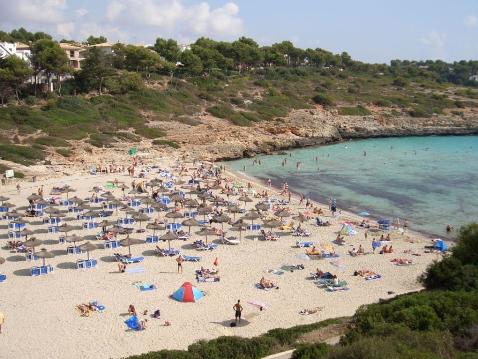 Blick auf den Strand / die Bucht blau punta reina