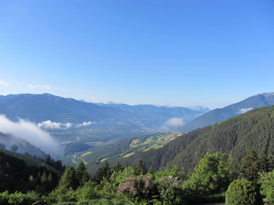 Erster Blick morgens aus dem Zimmer Parkhotel Holzerhof