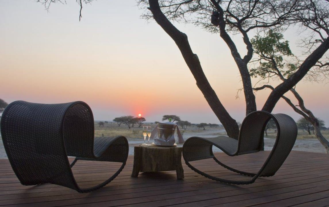 Sunset at the Fort Onguma Game Reserve - The Fort Plains Camp