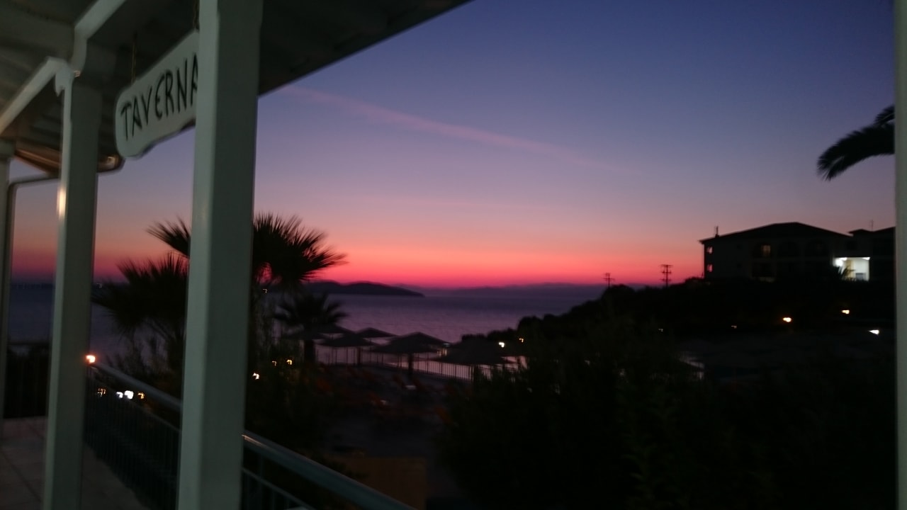 Ausblick Akrathos Beach Hotel