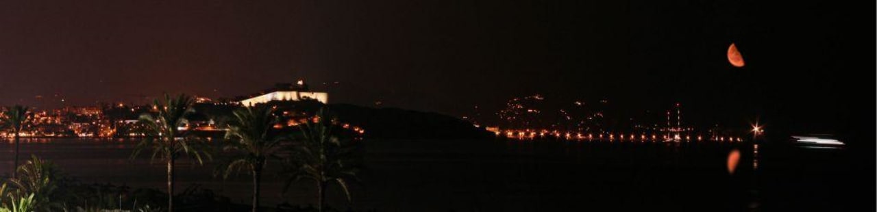 Aussicht vom Hotelzimmer auf Ibizastadt FERGUS Style Bahamas