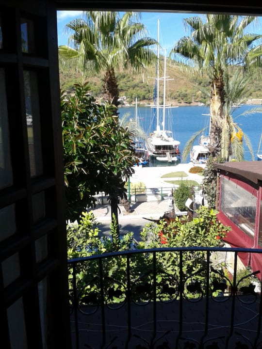 Blick vom Zimmerbalkon Villa Daffodil