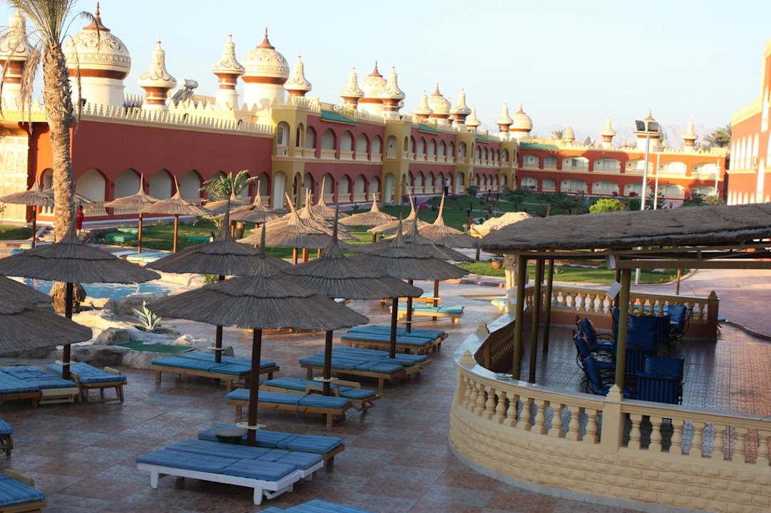 Blick vom Balkon Pickalbatros Alf Leila Wa Leila Resort - Neverland Hurghada