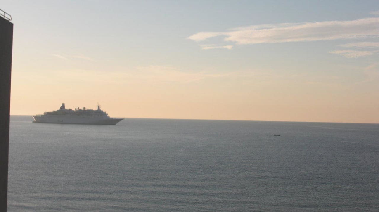 Blick vom Balkon Hotel Bilyana Beach