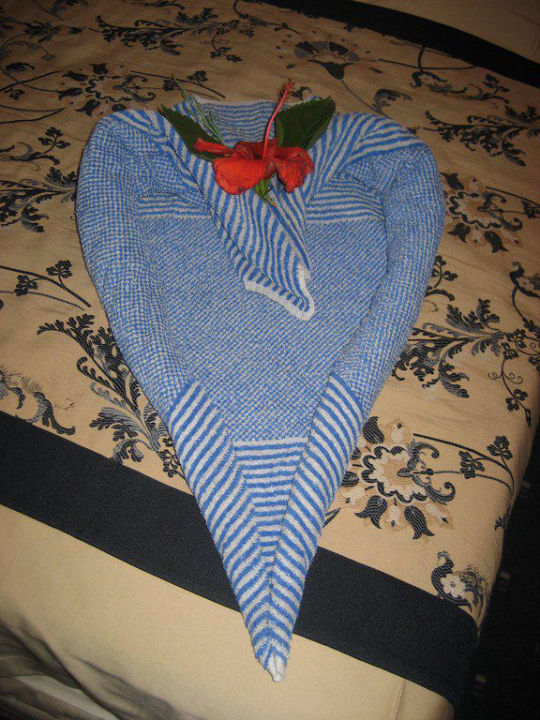 Herz aus Handtuch auf Zimmer Trendy Aspendos Beach Hotel