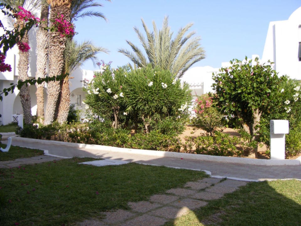 Blick zum Innenhof der Bungalows Hotel Seabel Aladin Djerba