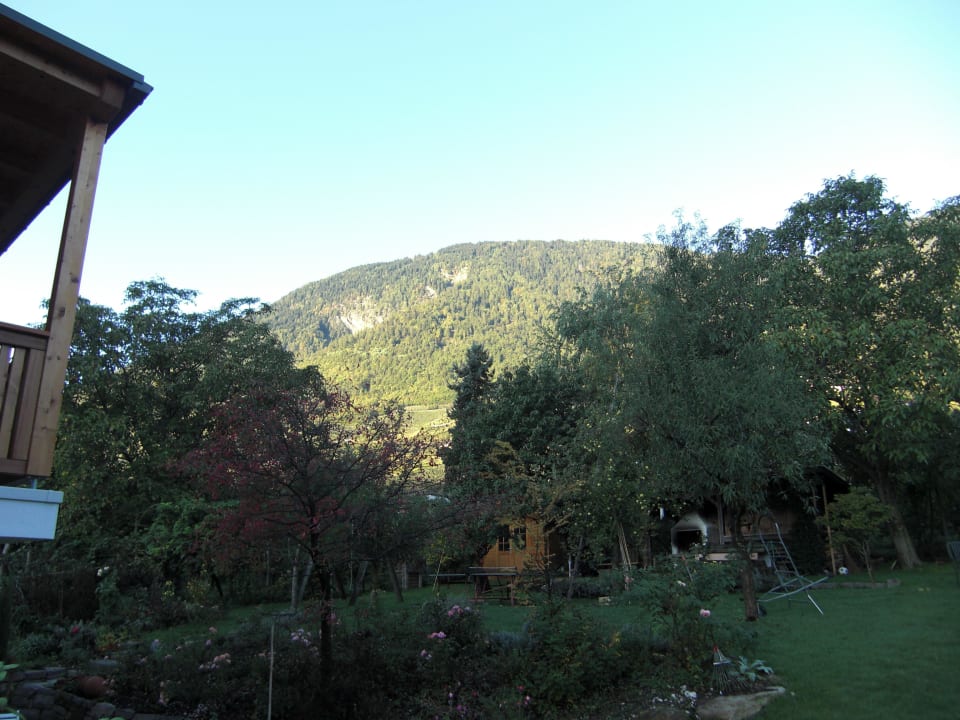 Liegewiese, Grillplatz und Blick in die Berge Ferienhaus Aronia