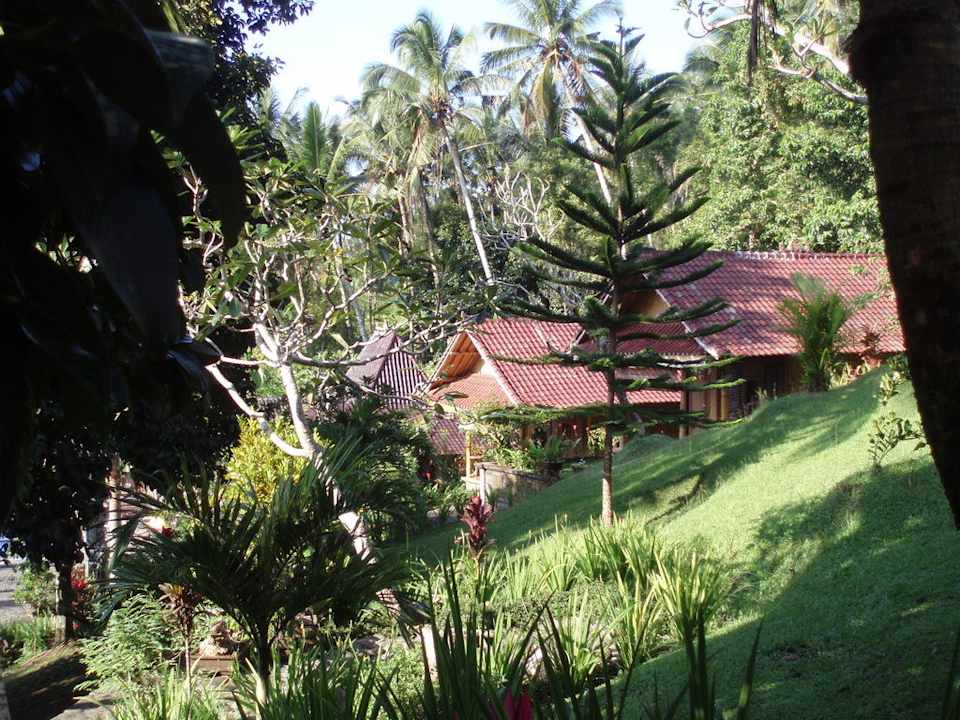 Blick auf Villen in der Anlage Kebun Villas
