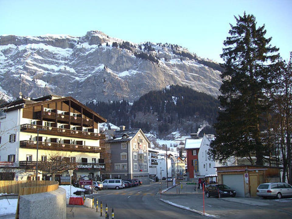 View from the ski lift Hotel Bellevue