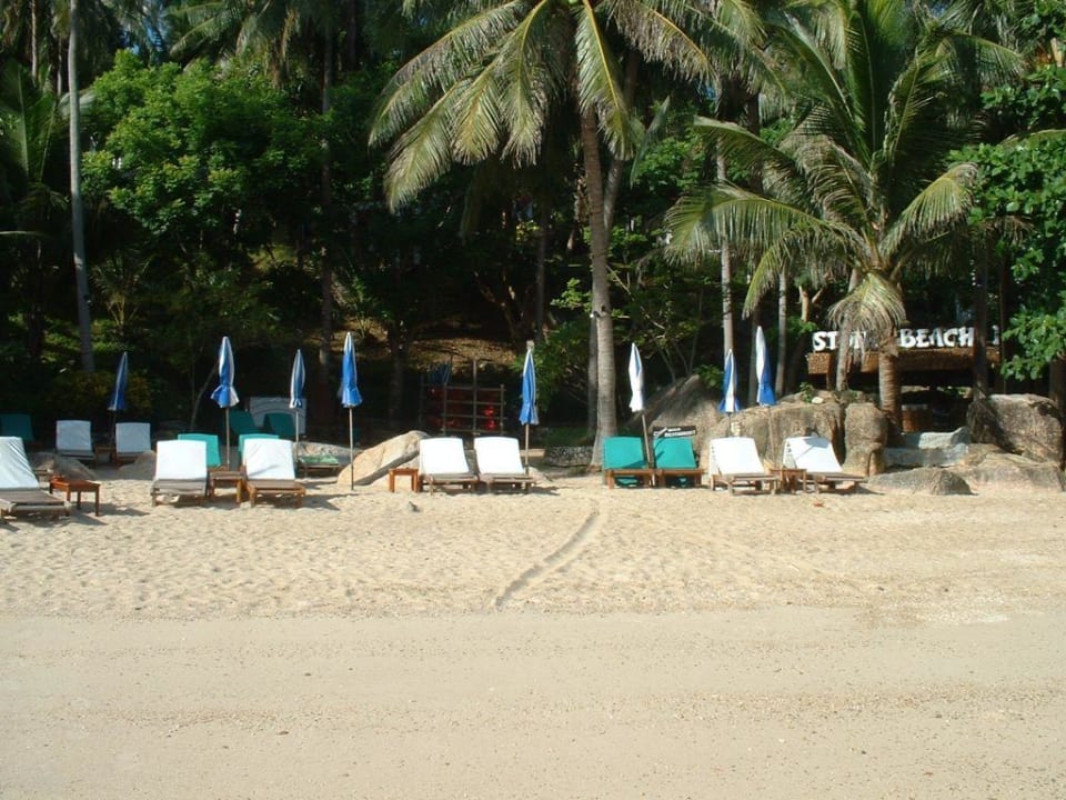 Hotelstrand morgens früh Panviman Resort Koh Phangan