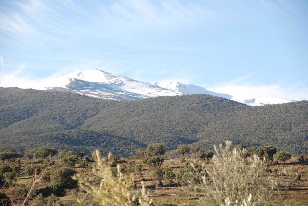 Sierra Nevada, morgendlicher Blick aus dem Fenster Hotel Patio de Lugros