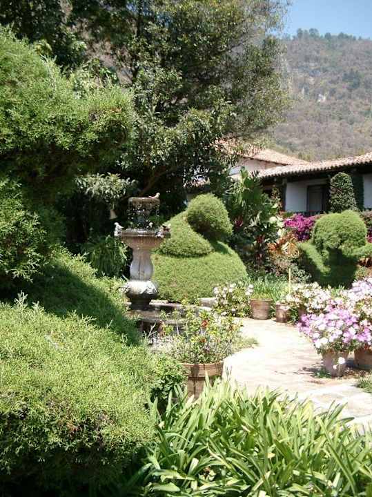 Der schöne Garten des Hotels Hotel Atitlan