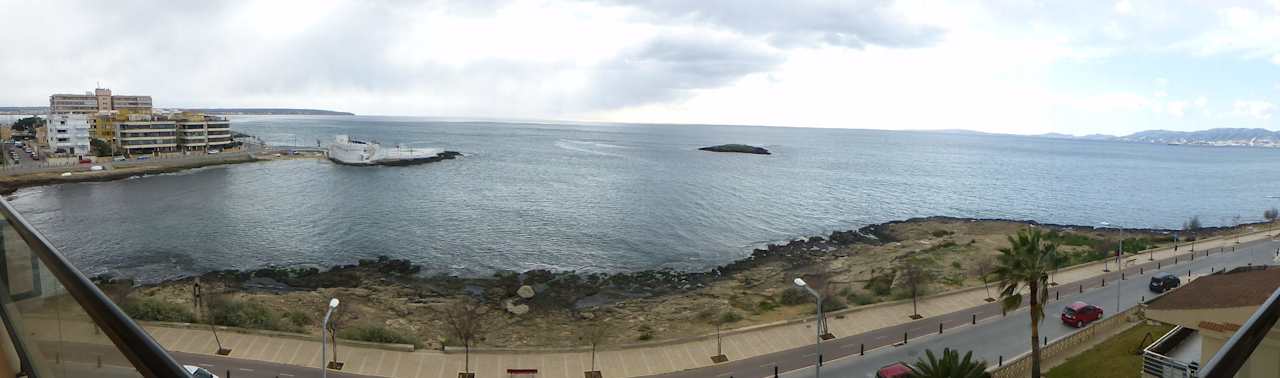 Panoramafoto des Meerblickzimmers AluaSoul Palma