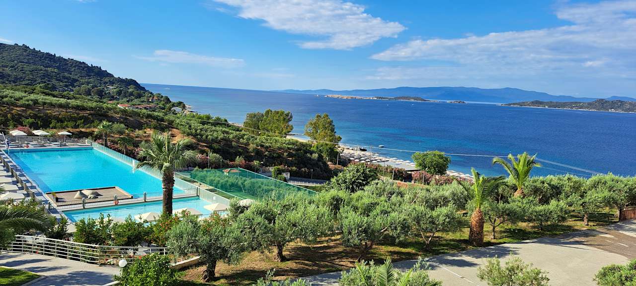 Ausblick Akrathos Beach Hotel