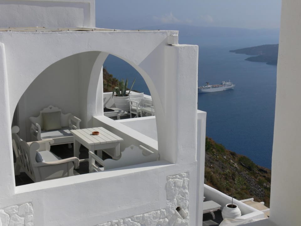 Blick auf andere Balkone  Hotel Agali Houses