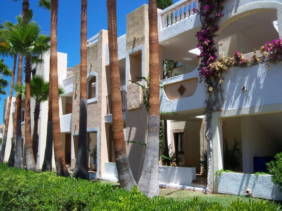Rückseite unseres Blocks Hipotels Mediterraneo Garden