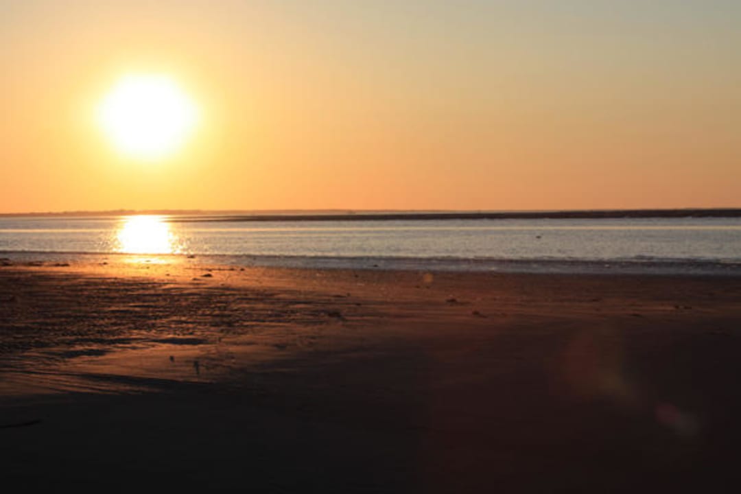 Sonnenuntergang über dem Japsand Ferienhof Volkertswarft