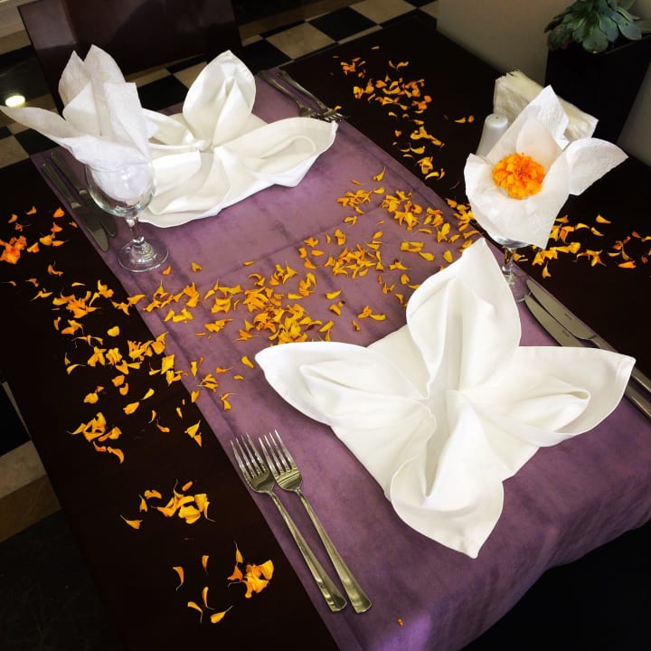 Sehr beschmückt worden, ein Tisch. Side Alegria Hotel & Spa - Adults only +16