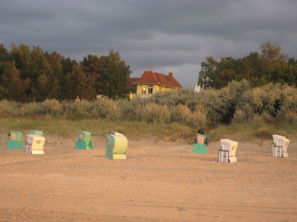 Blick vom Strand auf das Hotel Hotel Villa Seeschlößchen