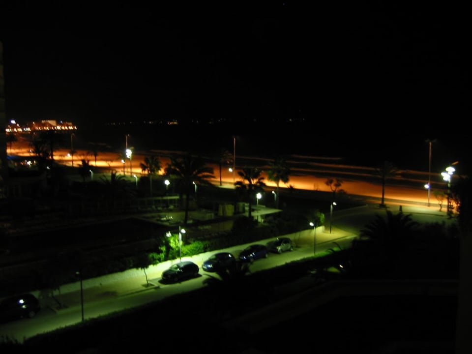 Blick vom Balkon bei Nacht Hipotels Flamenco