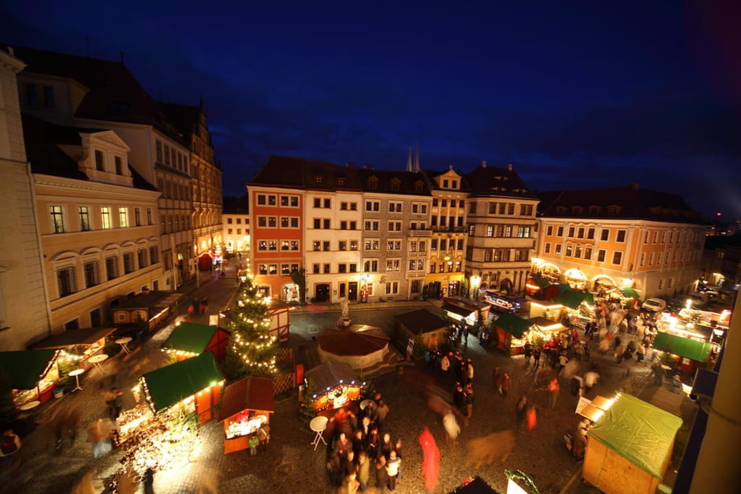 Blick aus dem Hotel auf den Schlesischen Weihnacht Hotel Frenzelhof
